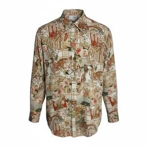 Vintage Le Caviar Womens Blouse‎ Size Large Equestrian Vintage Classic Chic